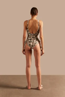 Oysters Frilled Swimsuit With Straps