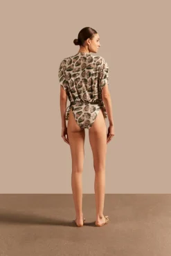 Oysters High-Leg Bodysuit