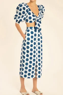 Pois Compose Midi Skirt