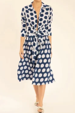 Pois Compose Shirt With Knot