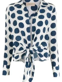 Pois Compose Shirt With Knot