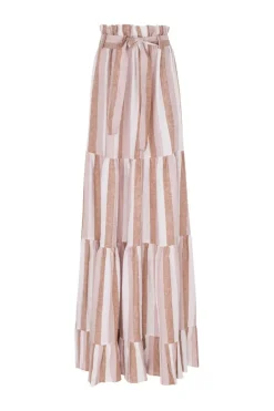 Porto Striped Clochard Long Skirt