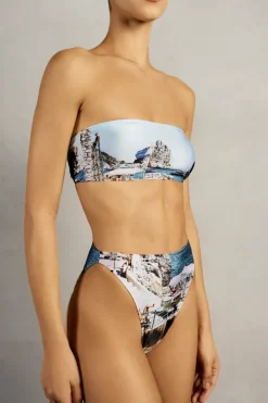 Postcard High-Leg Bandeau Bikini