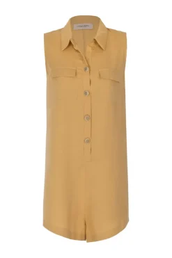 Safari Solid Playsuit with Pockets