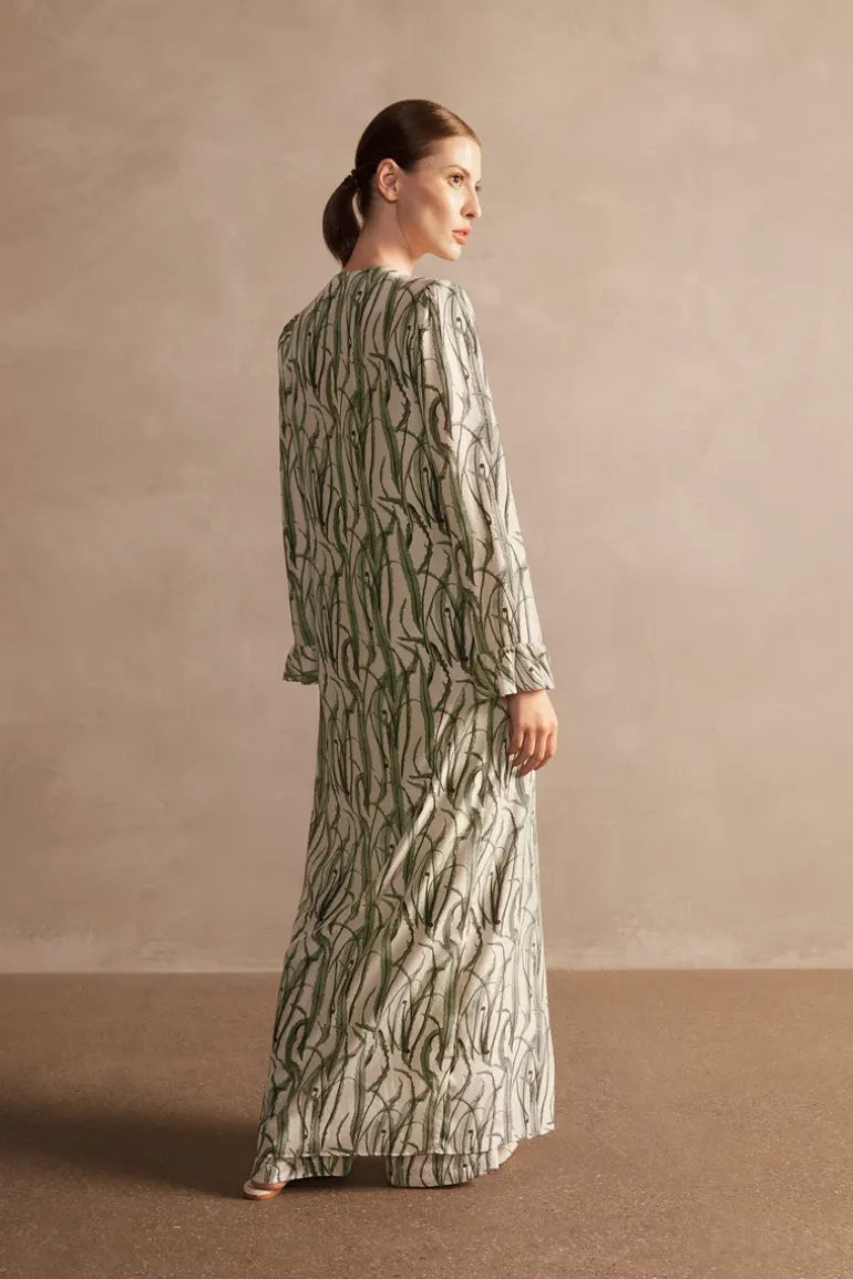 Samambaia Front Slip Long Dress