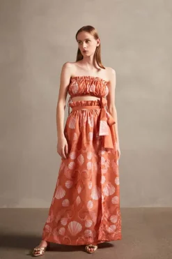 Seashell Frilled Crop Top