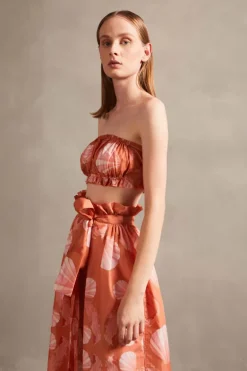 Seashell Frilled Crop Top