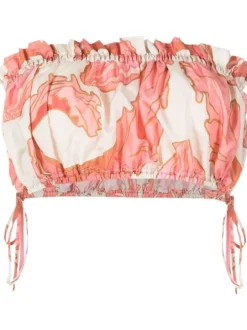 Seashell Frilled Crop Top