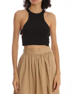 Solid Cut Out Detail Top