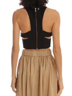 Solid Cut Out Detail Top