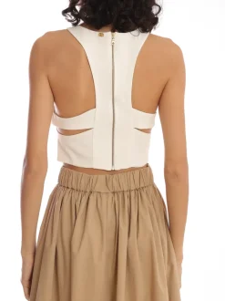 Solid Cut Out Detail Top