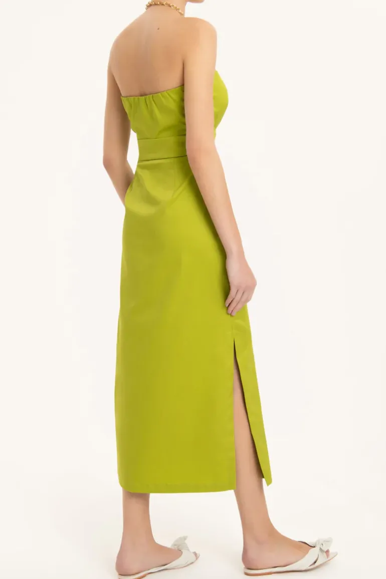 Solid Cut-Out Midi Dress