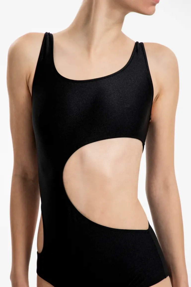 Solid Cut-Out Swimsuit