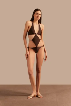Solid Cut-Out Swimsuit