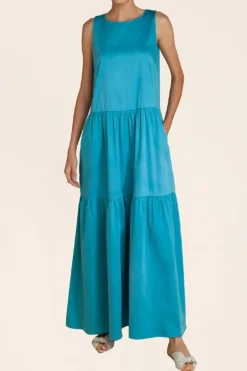 Solid Frilled Long Dress