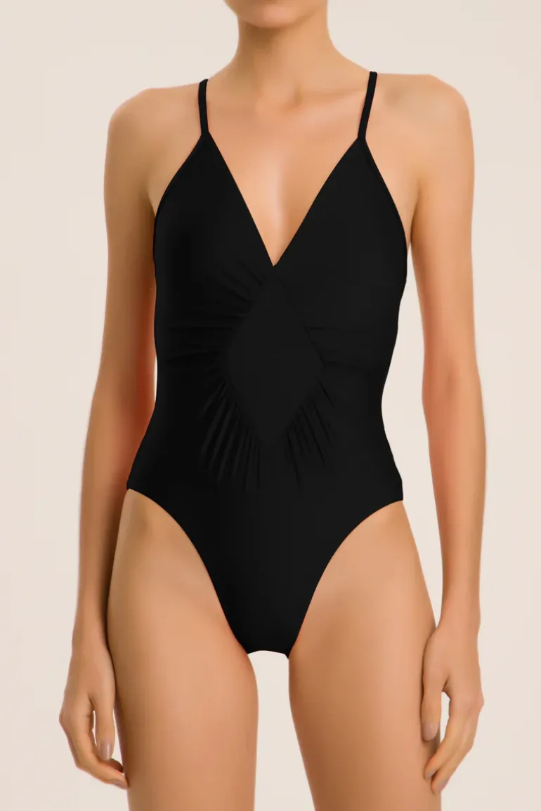 Solid Frilled Swimsuit
