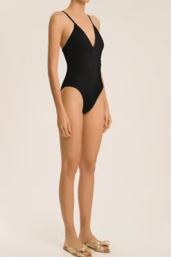 Solid Frilled Swimsuit