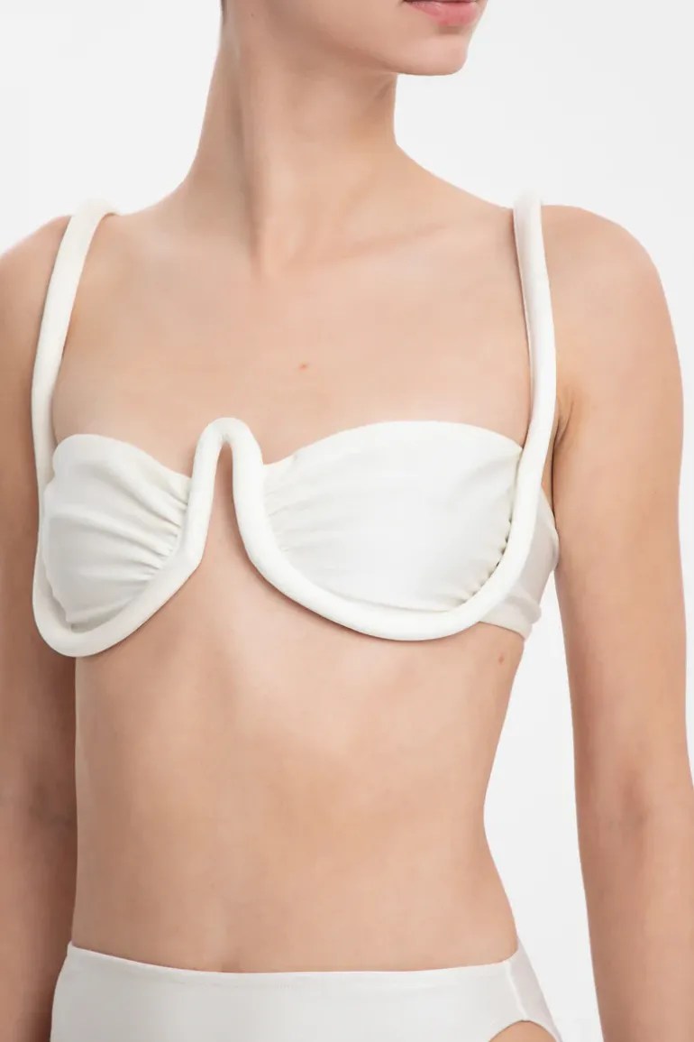 Solid High-leg Bikini With Straps