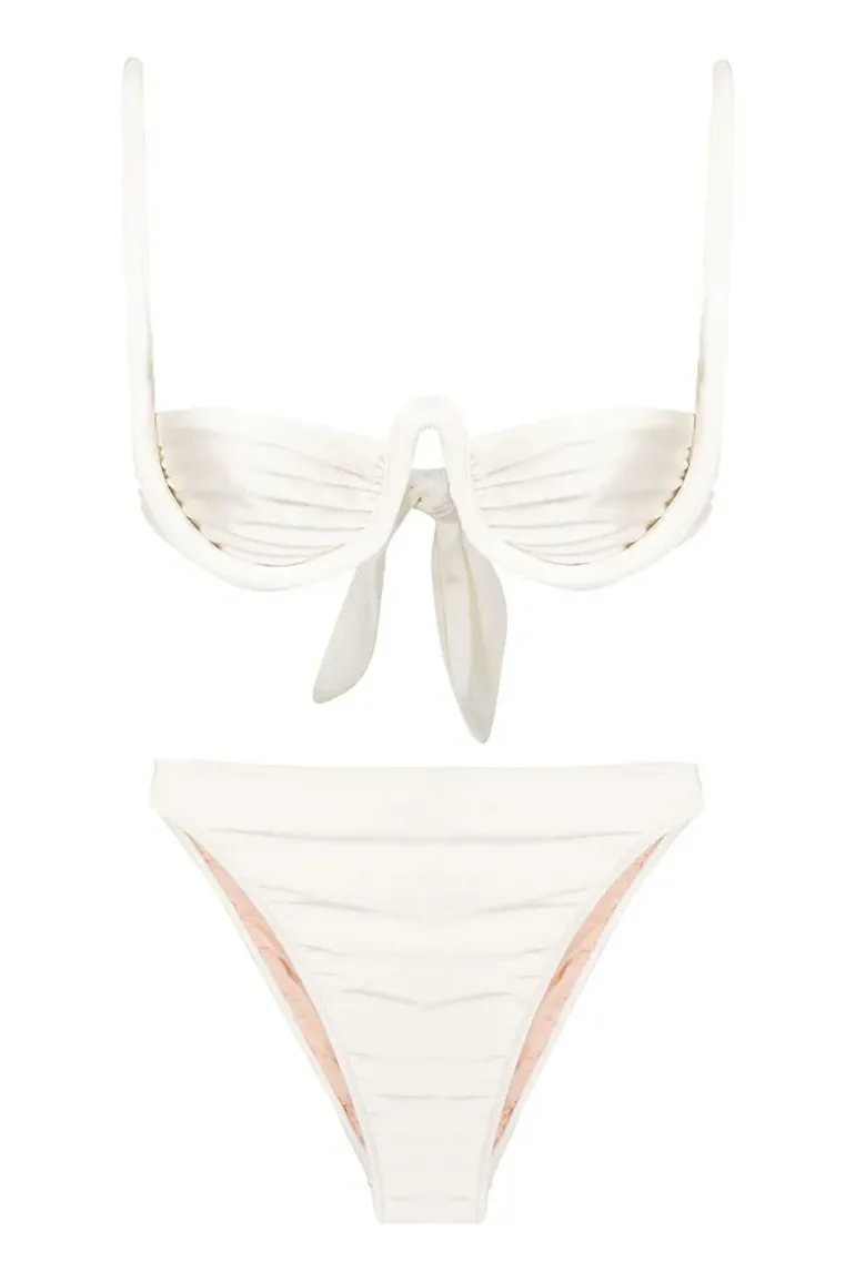 Solid High-leg Bikini With Straps