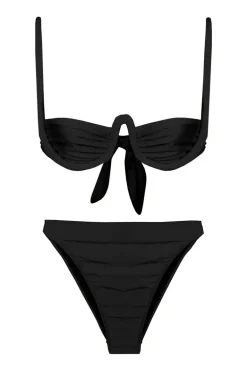 Solid High-leg Bikini With Straps