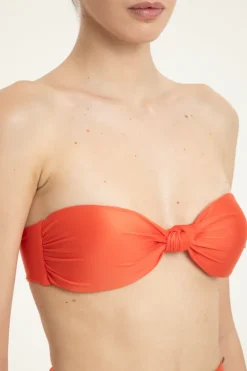 Solid Hot Pants Bandeau Bikini