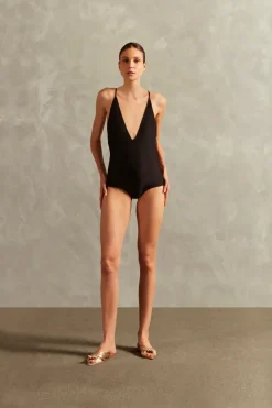 Solid Inamorata Bare-Back Swimsuit