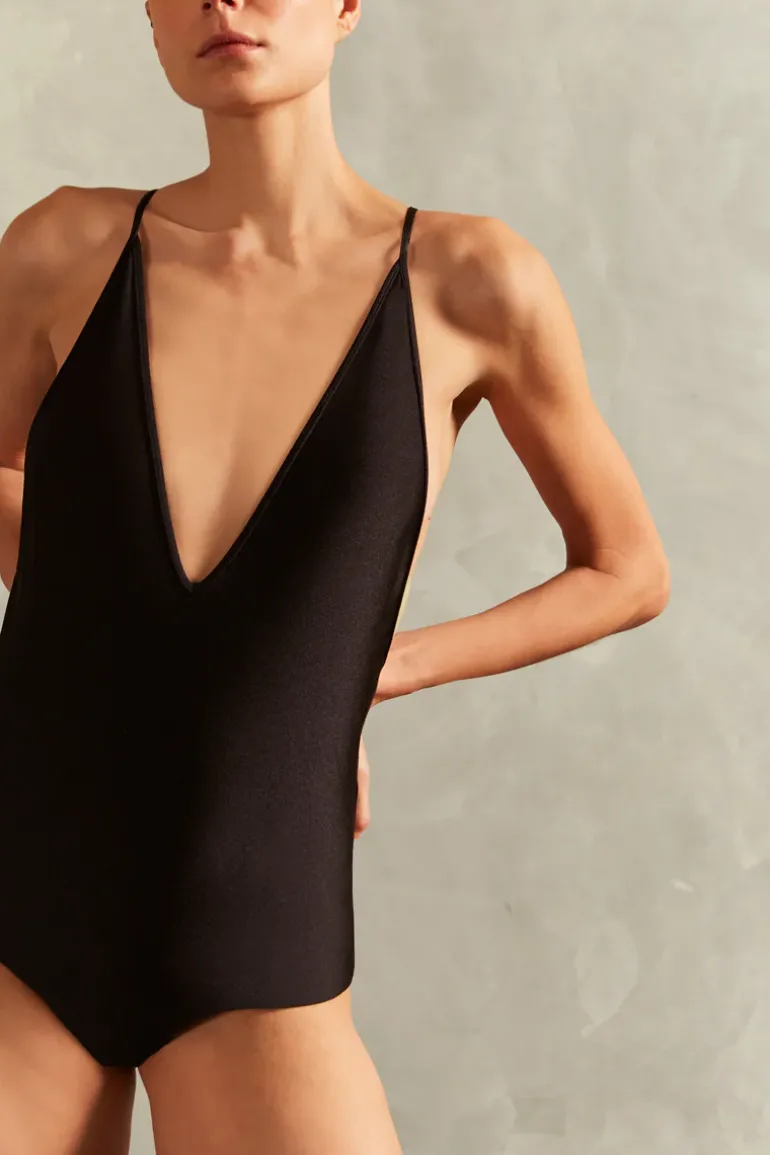 Solid Inamorata Bare-Back Swimsuit