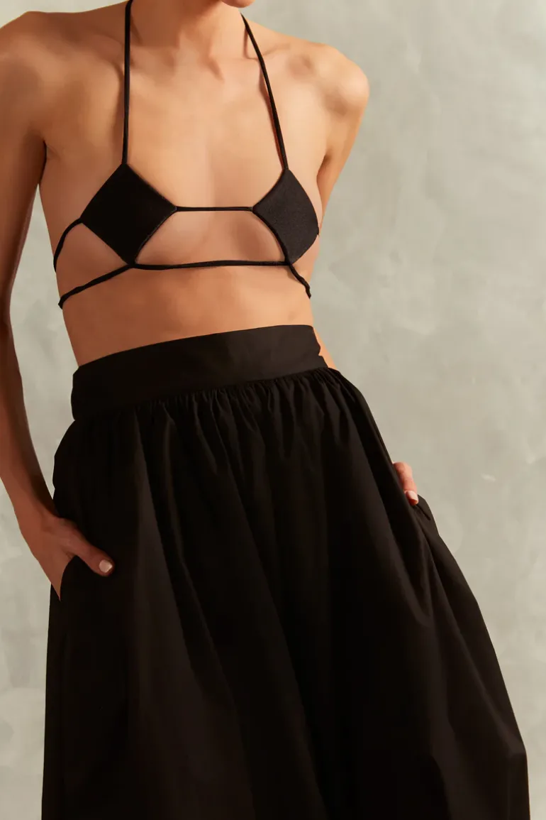 Solid Inamorata High-Waisted Nipple Bikini