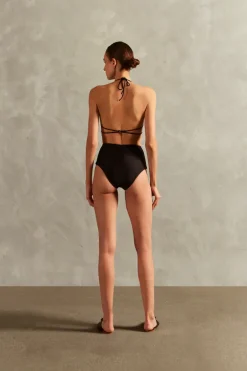 Solid Inamorata High-Waisted Nipple Bikini