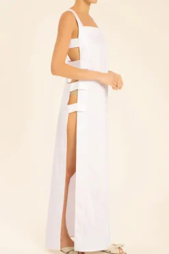 Solid Long Dress With Open Sides