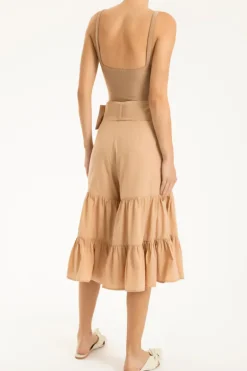 Solid Pantacourt Pants With Hoop