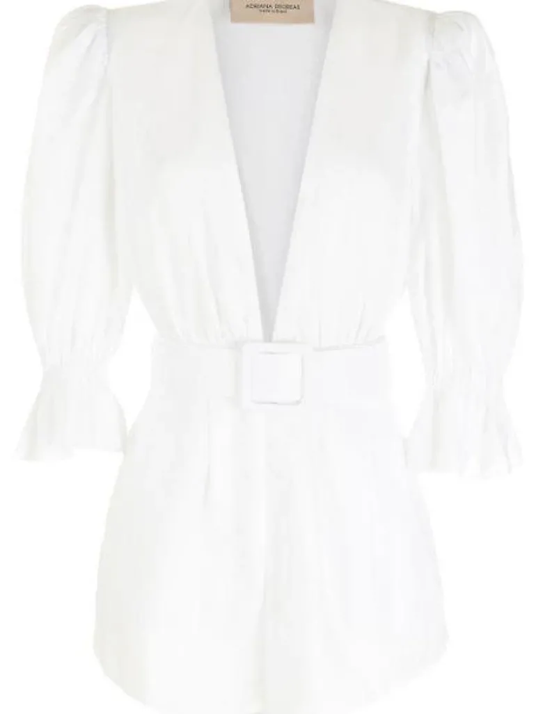 Solid Playsuit With Belt