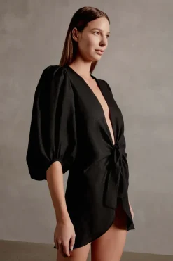 Solid Shirt With Voluminous Sleeves