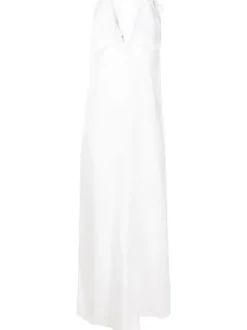 Solid Straps Long Dress