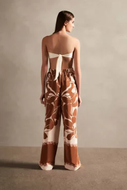 Spray Of Flower Wide-Leg Pants