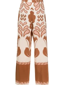Spray Of Flower Wide-Leg Pants