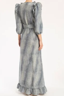 Stone Long Dress With Bow