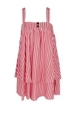 Striped Short Dress with Straps