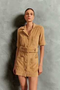 Terry Belted Mini Dress