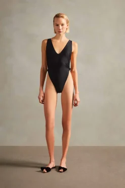 Timeless High-Leg Swimsuit With Side Knots