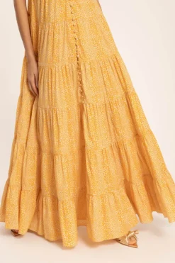 Tortoise Long Dress With Straps