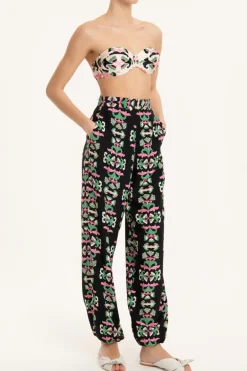 Twisted Flowers Carrot Pants