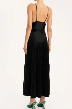 Velvet Pois Long Skirt