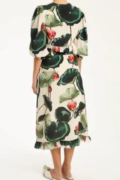 Victoria Regia Midi Skirt With Sash