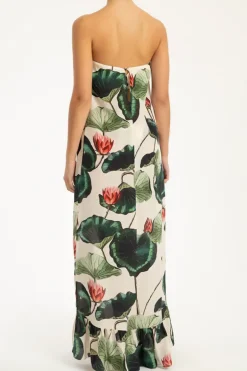 Victoria Regia Strapless Long Dress