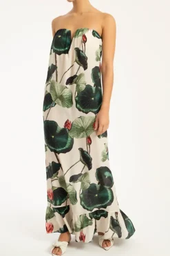 Victoria Regia Strapless Long Dress