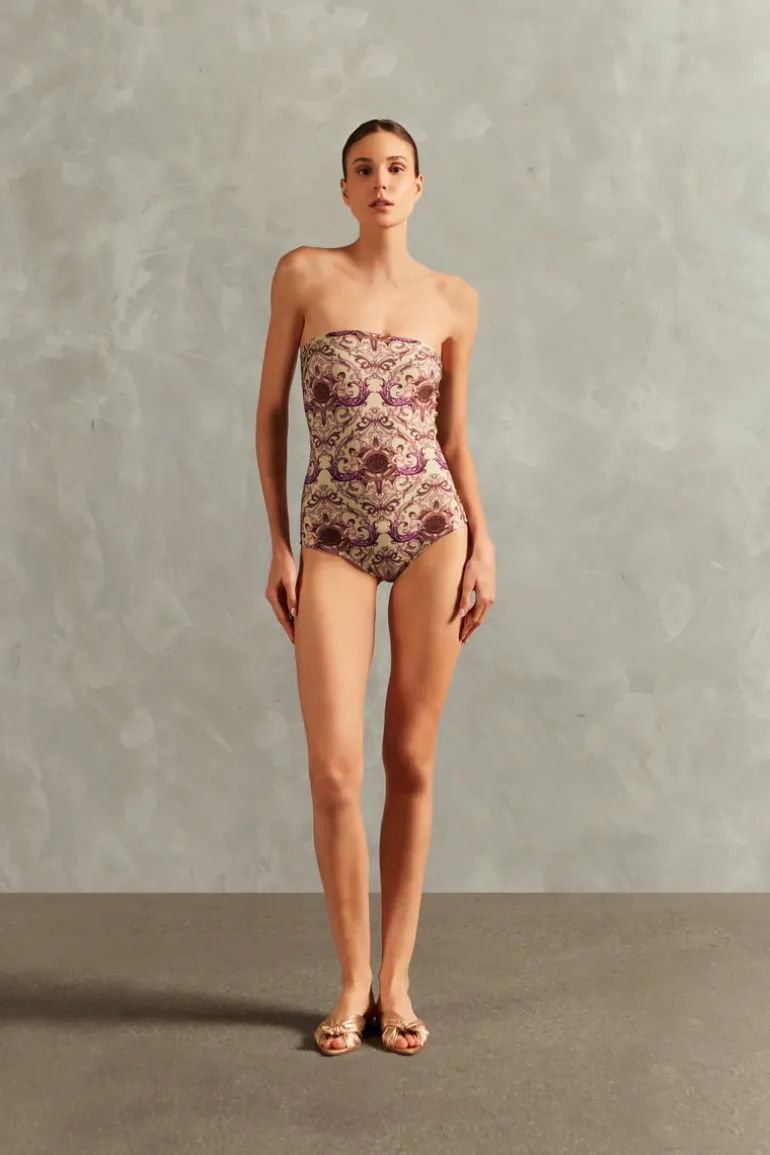 Vintage Citronelle Strapless Swimsuit