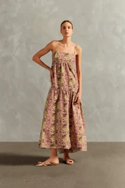 Vintage Citronelle Straps Long Dress