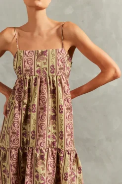 Vintage Citronelle Straps Long Dress