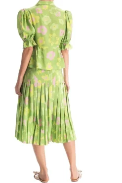 Vintage Flower Puff-Sleeved Blouse